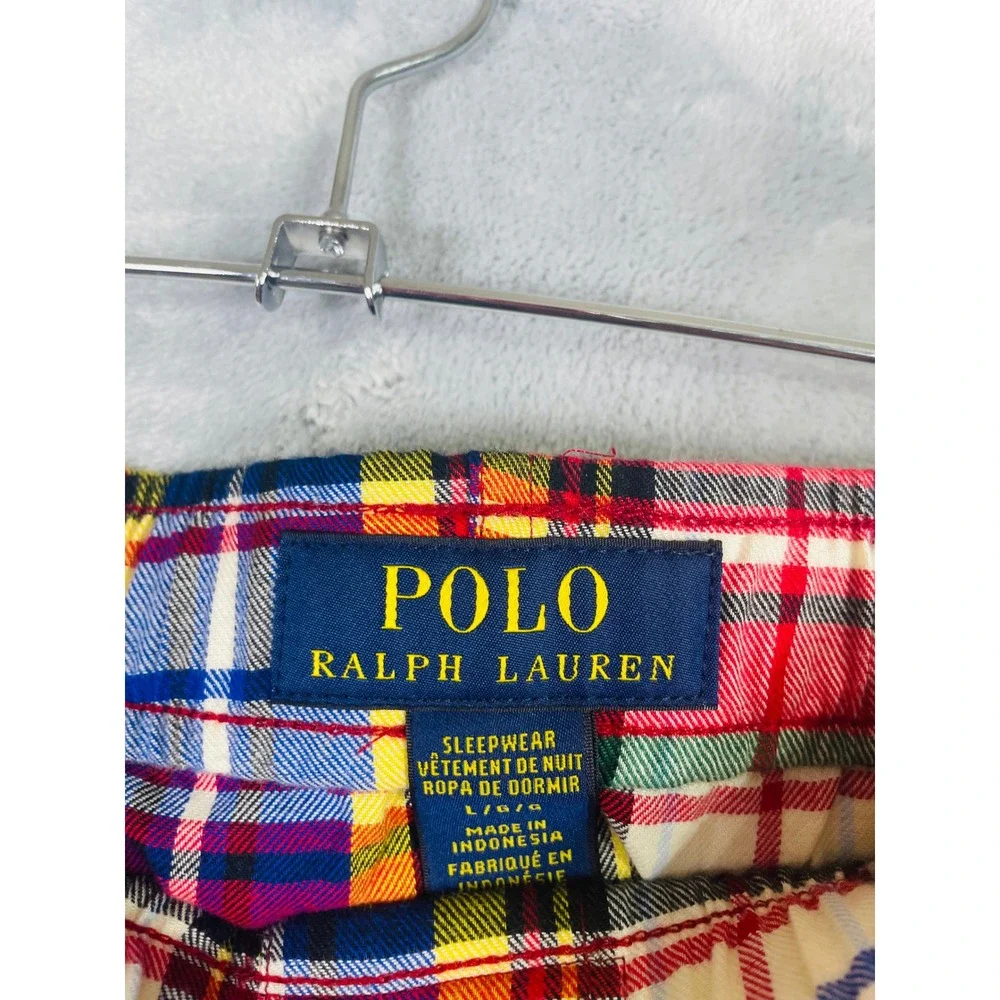 Polo Ralph Lauren Pajama Pants Mens Large Multi Color Plaid NWT Cotton Sleepwear